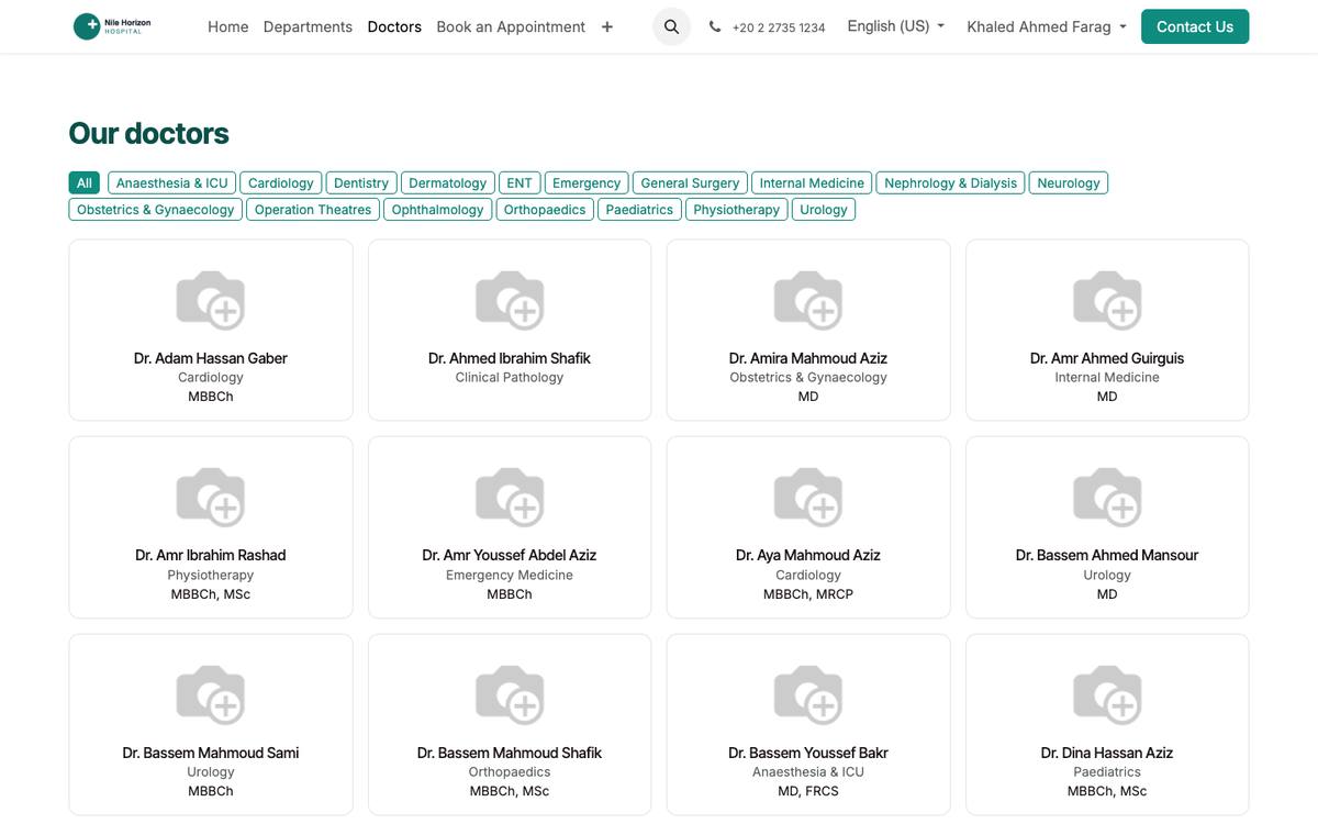 The doctors’ directory by department.